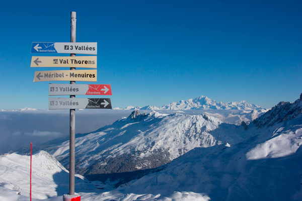 Top of the 3 Vallées chair View from the top of the 3 Vallées chair