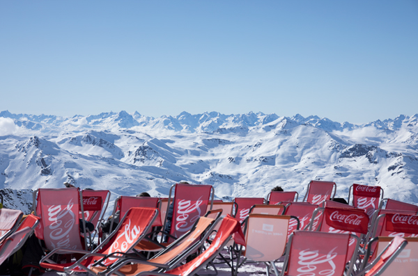 View from restaurant les Aiguilles de Peclet, Val Thorens