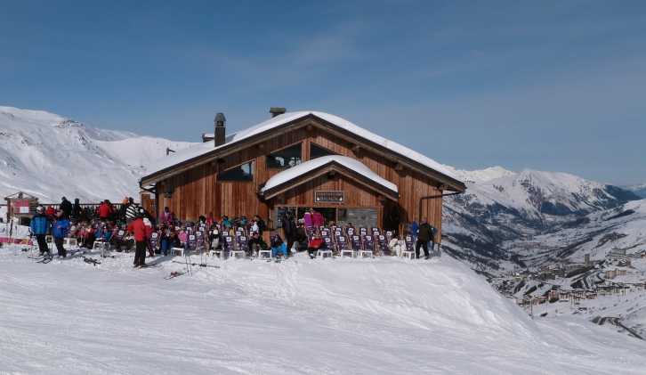 Chalet des 2 Ours Val Thorens mountain restaurants - Chalet des 2 Ours, in the Boismint sector of the Val Thorens ski area.