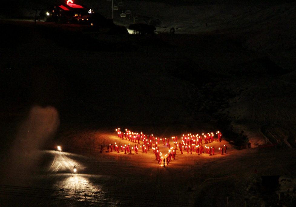 Torchlit descent on Christmas Eve 2015 Torchlit descent on Christmas Eve 2015