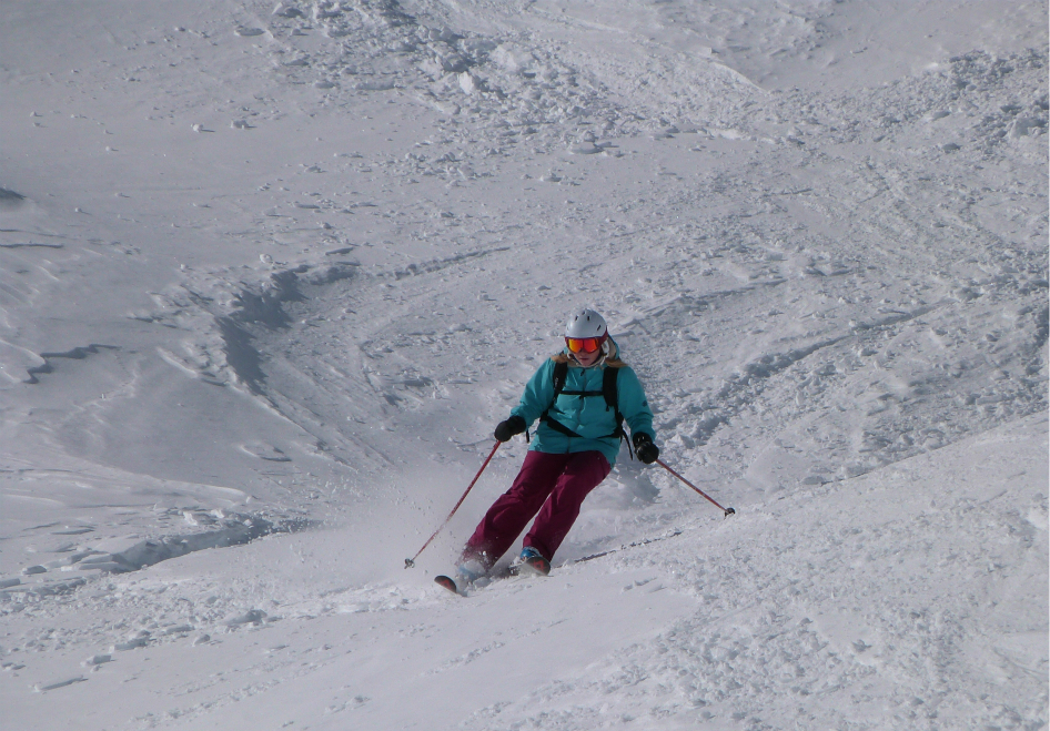 Skier in the Combe sans Nom, January 2016 Skier in the Combe sans Nom, January 2016