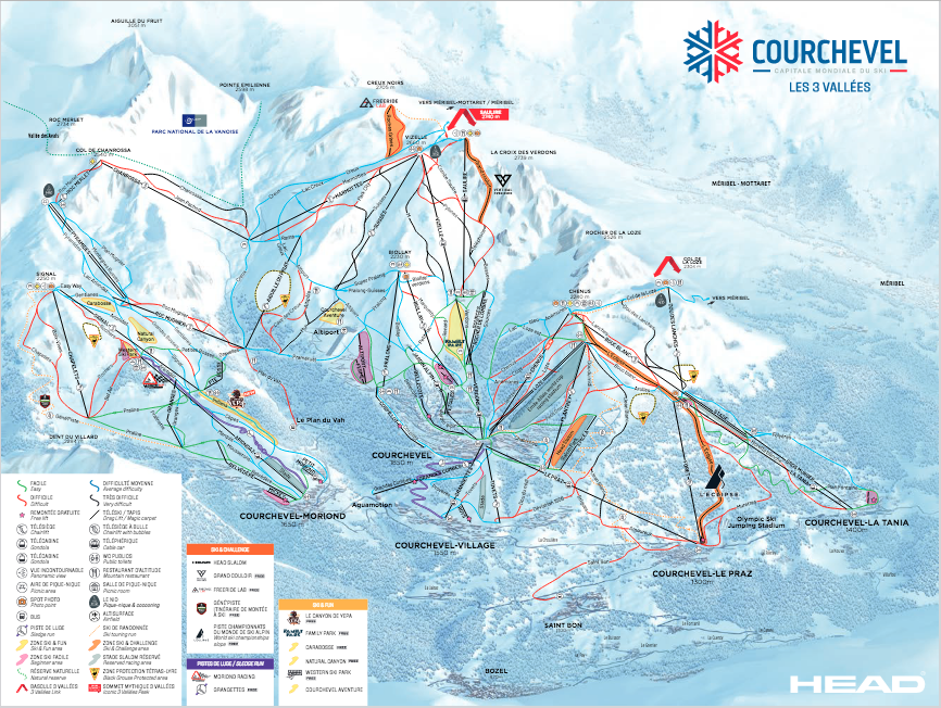 Courchevel piste map 2025-26 Courchevel piste map 2025-26