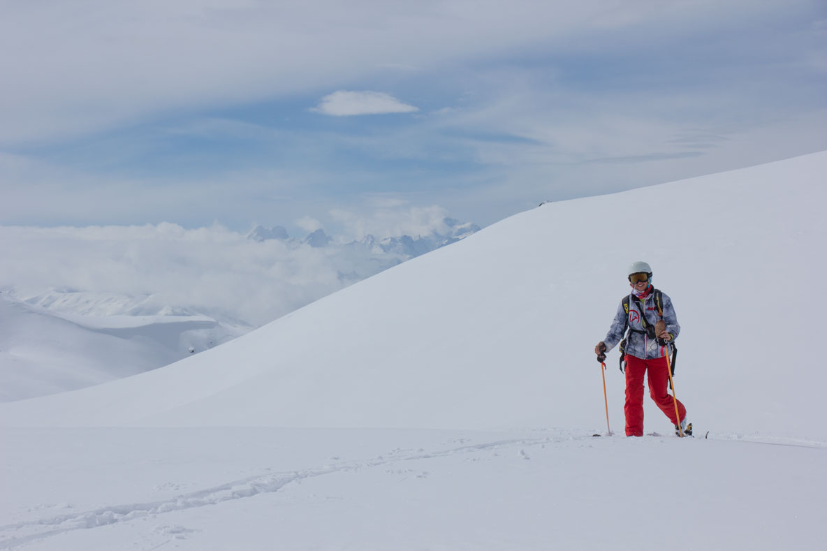 Touring skier near La Gratte, 31st March 2018 Touring skier near La Gratte, 31st March 2018