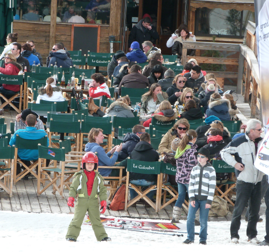 Galoubet terrace Val Thorens snow report 9/3/13 - Galoubet terrace