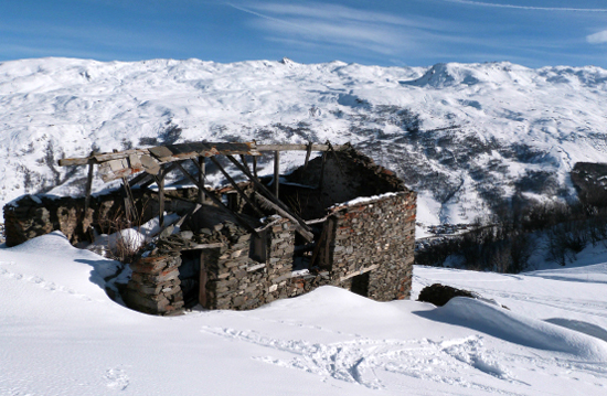Tumbledown chalet, le Geffriand, Belleville Valley