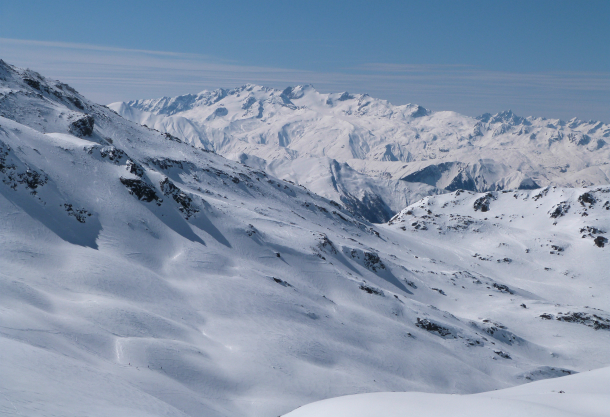 Lac du Lou Val Thorens snow report 16 mar 2013 - view from Lac du Lou