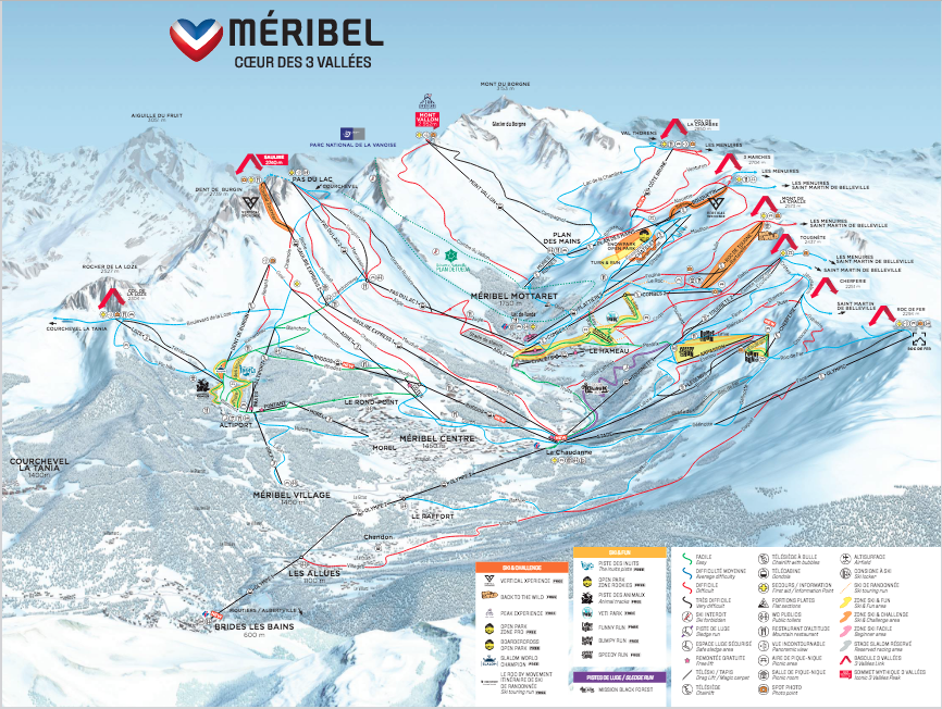 Méribel piste map 2025-26 Méribel piste map 2025-26