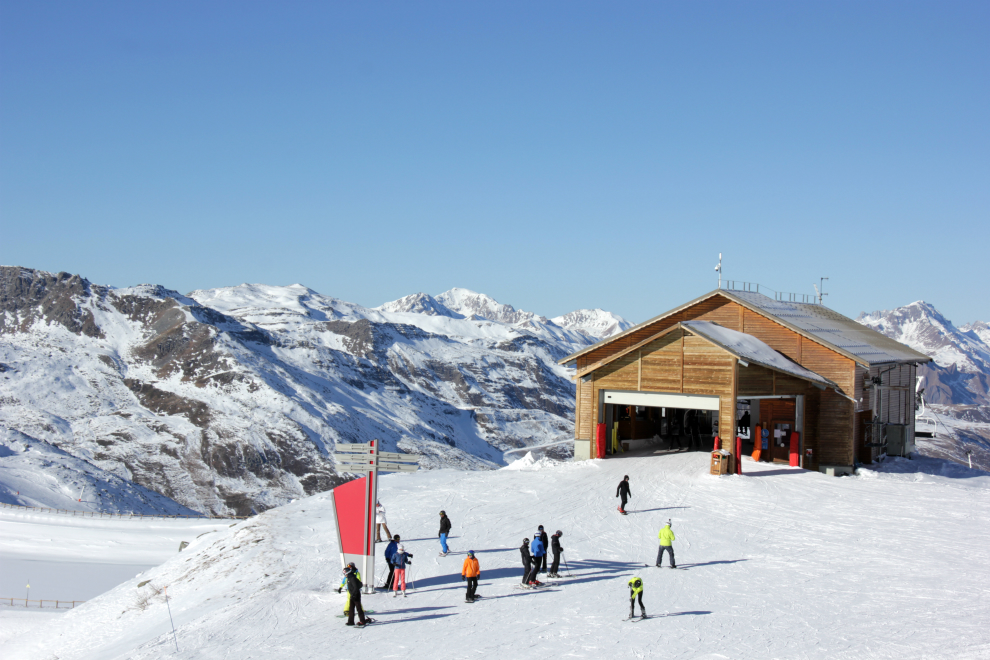 Arrival station, Moutière chairlift, Val Thorens Arrival station, Moutière chairlift, Val Thorens