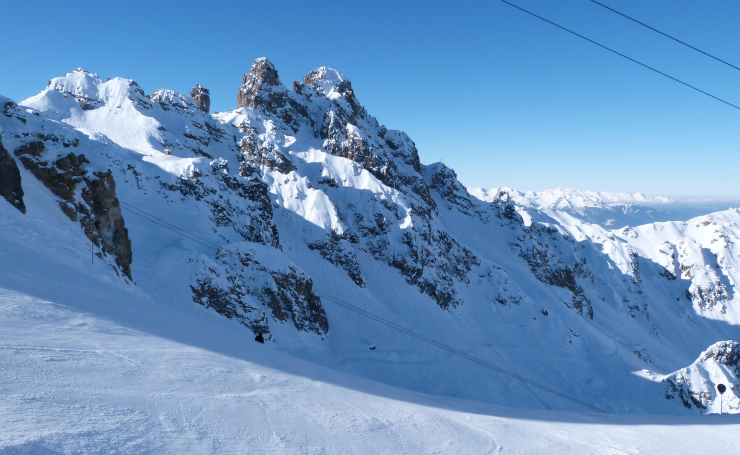 Saulire Val Thorens snow report - view of Saulire