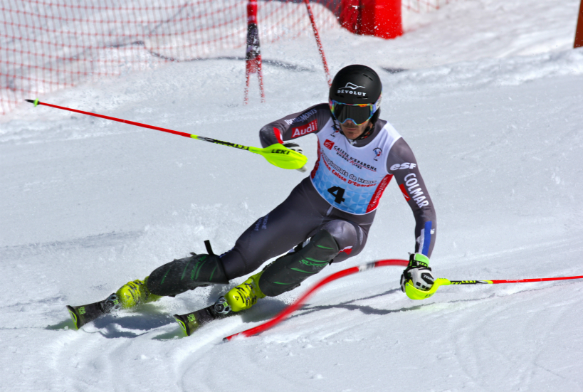 Slalom of the Combiné Alpin, Championnats de France, 30th March 2017, Cyprien Sarrazin Slalom of the Combiné Alpin, Championnats de France, 30th March 2017, Cyprien Sarrazin
