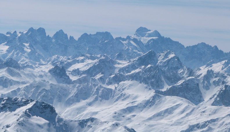 View from Caron Val Thorens snow report 16 Mar 2013 - view from Caron