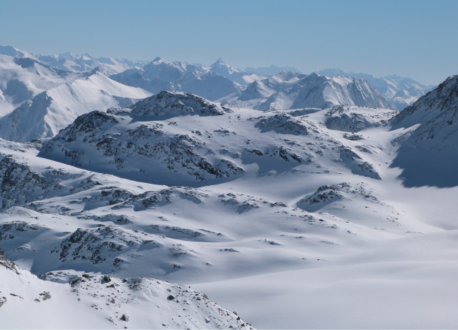 View from Col, Sat 2nd March 2013 Val Thorens snow report - view from Col, 2/3/13