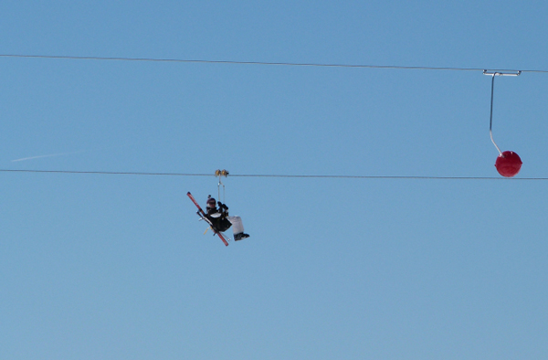 Zip wire in Val Thorens, 8th March 2014 Zip wire in Val Thorens, 8th March 2014